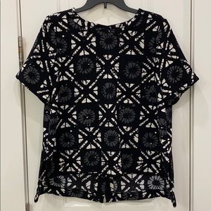 Madewell black print top